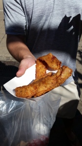This nice guy offered a piece of his fried bacon for us to try. Was tempted.
